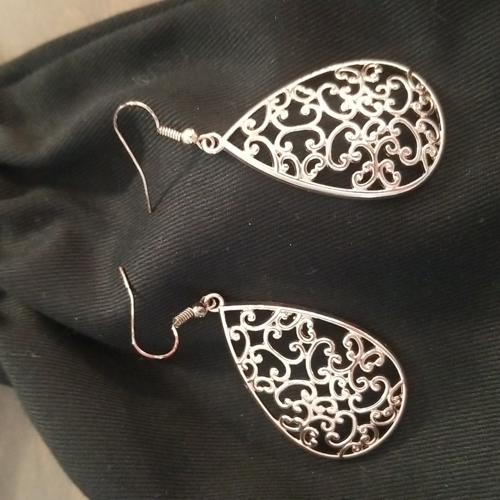 Rose gold colored fashion earrings